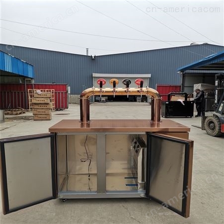 迈乐达玫瑰金1.25米保鲜机  4头6桶风冷机设备快速制冷