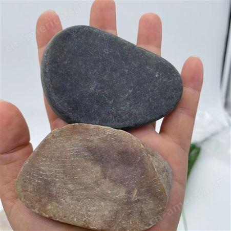 天然河卵石切片石 用于水处理园林铺路花园草坪垫脚石