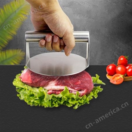 304不锈钢汉堡压肉器手动压肉饼器肉压工具 面粉压皮器厨房工具