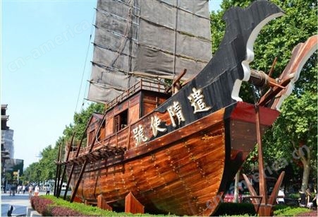 公园景区园林景观船 二层仿古创意海盗船 振欣景观来图定制