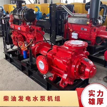 悍莎双吸式污水泵防汛 水泵机组 220KW柴油发电机组