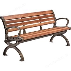 鑫森木靠背园林椅平公园座椅长条坐凳防腐实木椅子