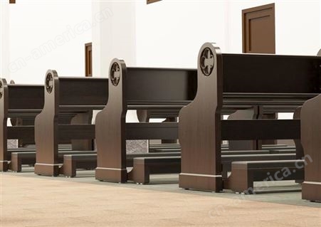 教会长椅子跪凳实木制作跪凳