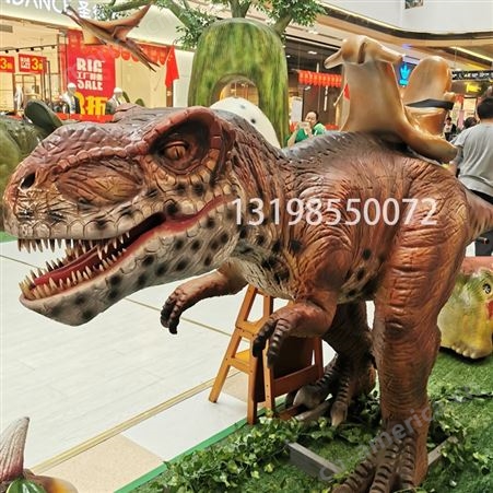 XJY-1大型仿真骑乘恐龙模型定制游乐园商场恐龙乐园人气互动骑乘恐龙