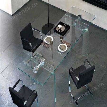 弘耀 定制钢化玻璃厂家 透明玻璃茶几家具玻璃 可定制加工