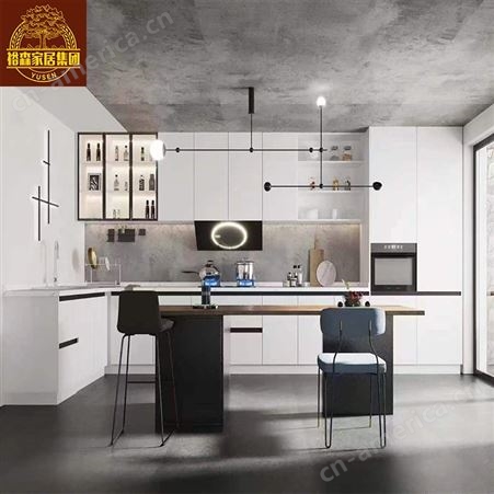 轻奢现代厨房 橱柜 简约 一体式 家具定制 整体室内装修