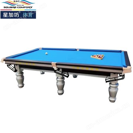 星加坊标准台球桌黑八美式家用球房桌球馆专用 银配标准版TQZ-2BZ