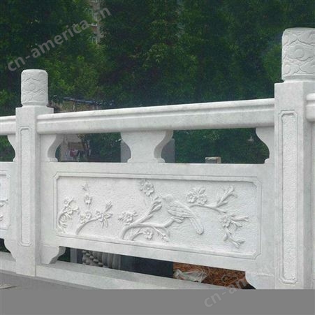 桥梁河道寺院石栏杆 汉白玉栏板 大理石栏杆 工程建筑石围栏