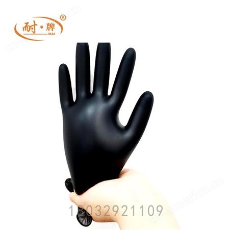 黑色手套 无粉丁腈合成手套 检查安全屏幕手套 厨房用