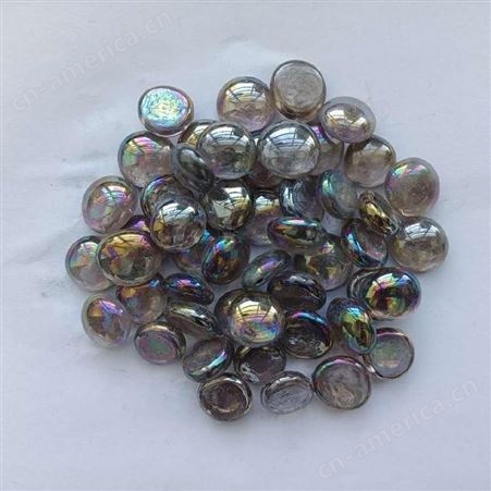 石诚矿产直供玻璃扁珠-五彩造景用玻璃扁珠-镶嵌装饰用