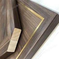 航美实木框实木芯纯实木包覆门板-小区整楼工程单实木柜门定制