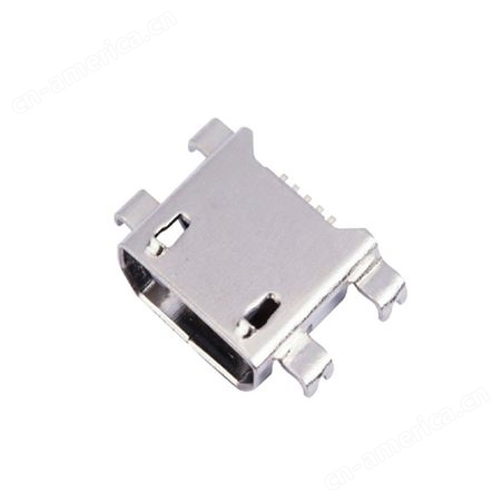 USB母座-micro 5p沉板式 四脚平口