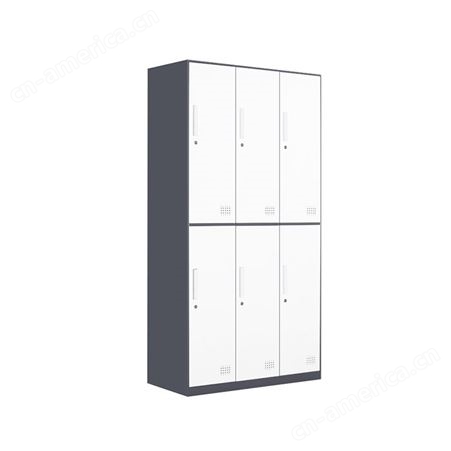 钢制六门更衣柜 员工储物柜 带锁存储柜 莱特柜业