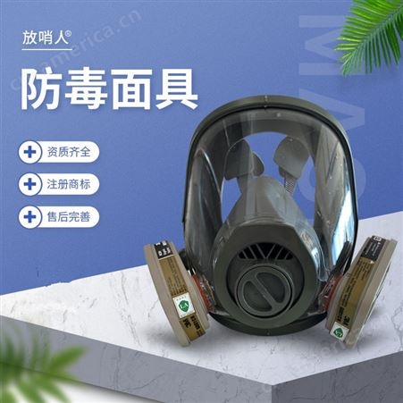 橡胶材质大视野防护面罩 呼吸型全面具 全面型呼吸防护器