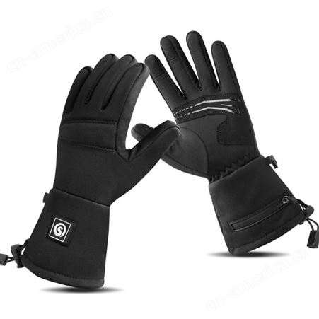 定制薄款发热手套 防滑耐磨自行车手套 滑雪电加热保暖三指触屏